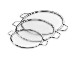 STABELBARE GLASLÅG – 24/ 28/ 32 CM – 3 DELE - 1