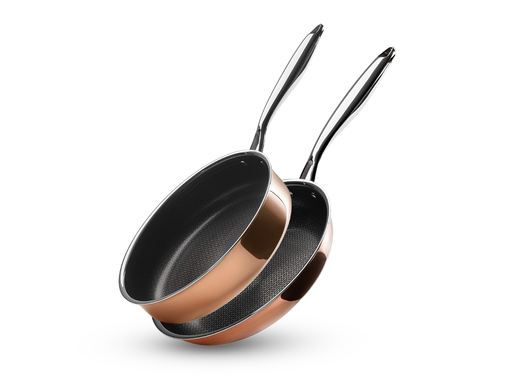 KOBBER HYBRID NON-STICK STEGEPANDE+SAUTÉSÆT - 2 DELE - 1